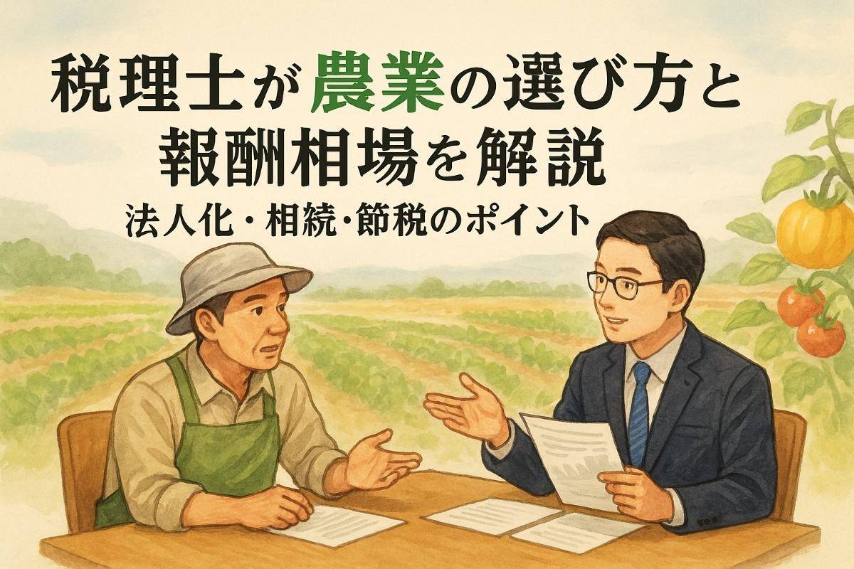 税理士が農業の選び方と報酬相場を解説｜法人化・相続・節税のポイントも紹介