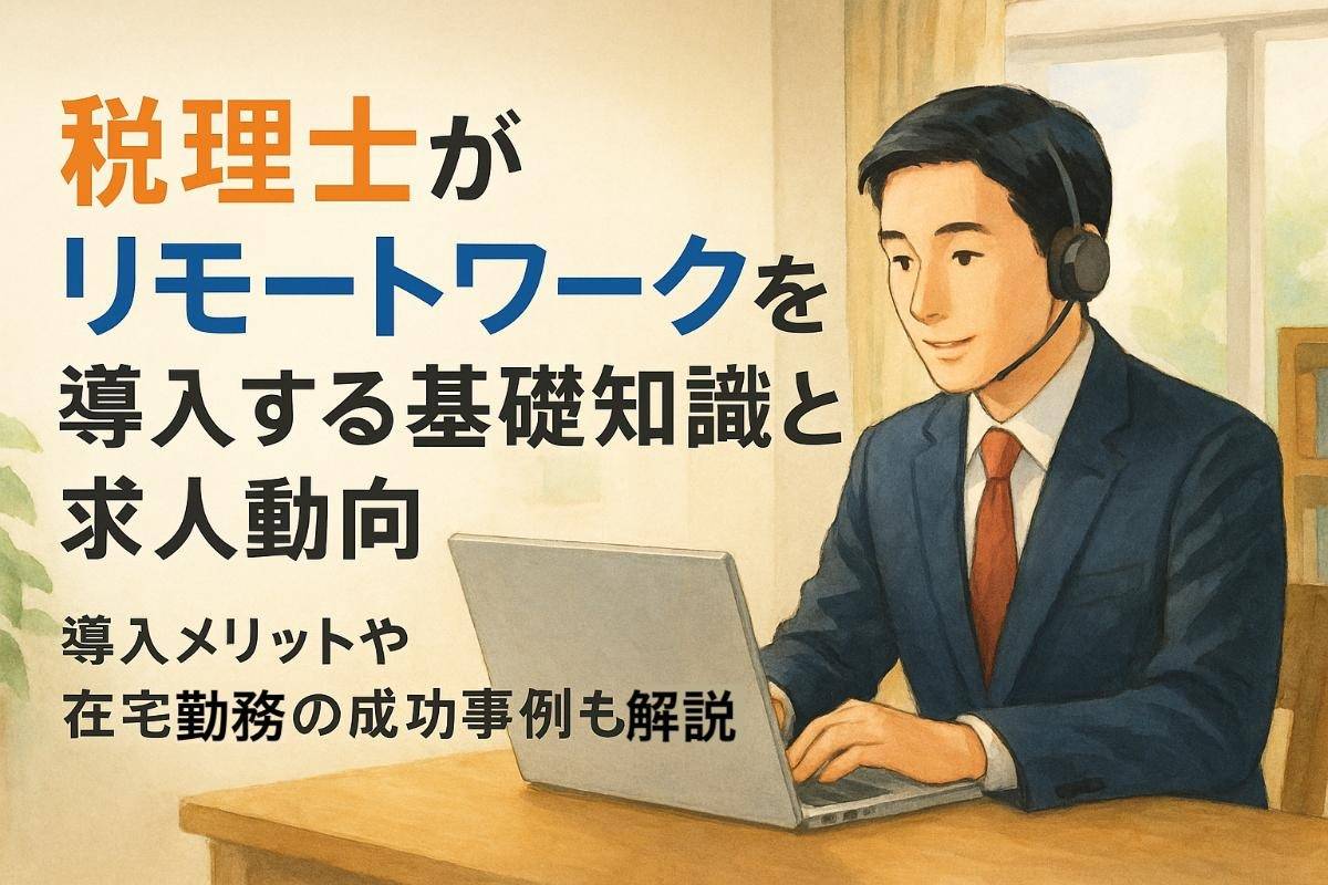 税理士がリモートワークを導入する基礎知識と求人動向｜導入メリットや在宅勤務の成功事例も解説